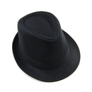 New Fashion Women Men Hat Curly Floppy Brim British Jazz Hip-Hop Fedora Hat Cap Unisex Black