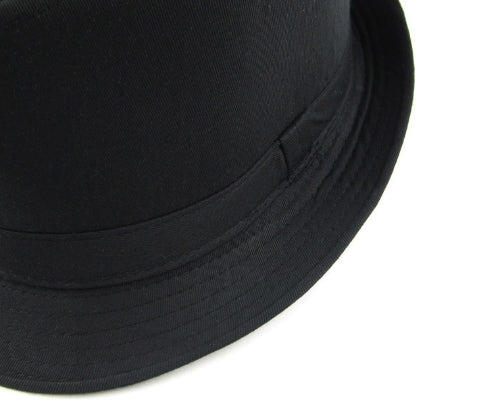 New Fashion Women Men Hat Curly Floppy Brim British Jazz Hip-Hop Fedora Hat Cap Unisex Black