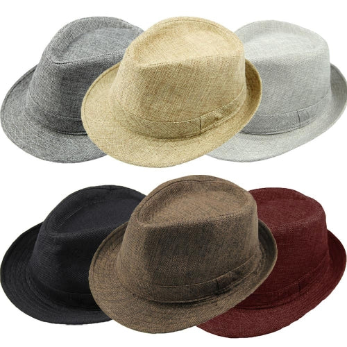 Fashion Men Women Casual Fedora Hat Pinched Crown Beach Sun Cap Panama Hat Unisex