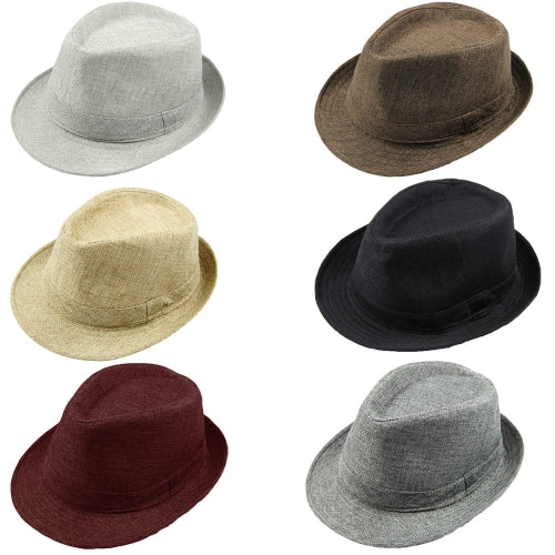 Fashion Men Women Casual Fedora Hat Pinched Crown Beach Sun Cap Panama Hat Unisex