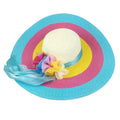 New Fashion Women Straw Hat Foldable Wide Floppy Brim Colorful Sunhat Beach Cap