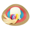 New Fashion Women Straw Hat Foldable Wide Floppy Brim Colorful Sunhat Beach Cap