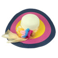 New Fashion Women Straw Hat Foldable Wide Floppy Brim Colorful Sunhat Beach Cap