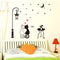 Cute Couples Cats Cartoon Wall Sticker Kids Children's Room Decor