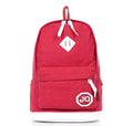 Fashion Unisex Rucksack Canvas Backpack Polka Dot Student School Satchel Bag Red