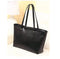 New Fashion Women PU Leather Handbag Candy Color Tote Shoulder Bag Black