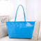 New Fashion Women PU Leather Handbag Candy Color Tote Shoulder Bag Black