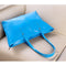 New Fashion Women PU Leather Handbag Candy Color Tote Shoulder Bag Black