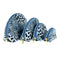 4 Pcs Set Cosmetic Bags Multifunction Make Up Cases Leopard Shell Shape Blue