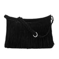 Fashion Women Fringe Tassel Shoulder Bag Cross-body Bag Messenger Handbag Purple