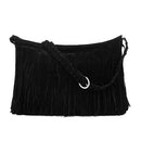 Fashion Women Fringe Tassel Shoulder Bag Cross-body Bag Messenger Handbag Purple