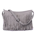 Fashion Women Fringe Tassel Shoulder Bag Cross-body Bag Messenger Handbag Purple