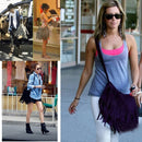 Fashion Women Fringe Tassel Shoulder Bag Cross-body Bag Messenger Handbag Purple