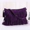 Fashion Women Fringe Tassel Shoulder Bag Cross-body Bag Messenger Handbag Purple