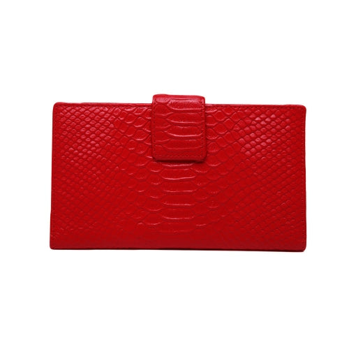 Fashion Women Genuine Leather Purse Crocodile Pattern Candy Color Clutch Bag Wallet Khaki