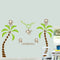 Cute Lovely Five Monkeys Tree DIY Wall Stickers Wallpaper Art Decor Mural for Kid Child Room Decal