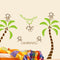 Cute Lovely Five Monkeys Tree DIY Wall Stickers Wallpaper Art Decor Mural for Kid Child Room Decal