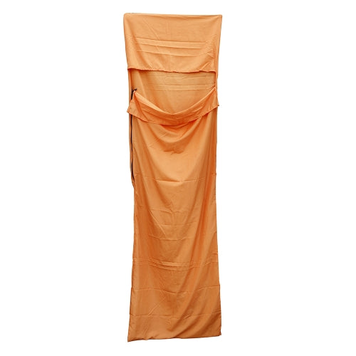 Ultra-light Single Polyester Pongee Healthy Sleeping Bag Liner Portable Camping Travel Sleeping Bag Orange