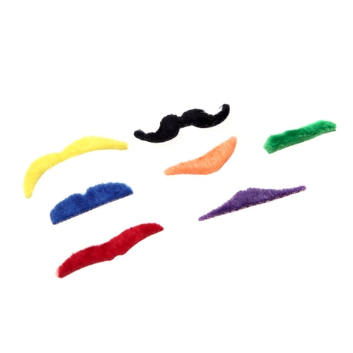 7pcs Self-adhesive Fake Beard Moustache Costume Halloween Props Funny Party Cosplay Mustache Assortment Masquerade Multicolour