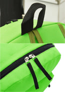 Casual Women Backpack Candy Color Solid School Bag Traveling Shoulder Bag Green