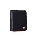 Fashion Short Women Purse Crown Zip PU Leather Candy Color Fold out Wallet Card Holder Clutch