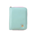 Fashion Short Women Purse Crown Zip PU Leather Candy Color Fold out Wallet Card Holder Clutch