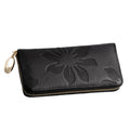 New Fashion Long Women Purse Floral Print PU Leather Candy Color Zip Wallet Card Holder Clutch