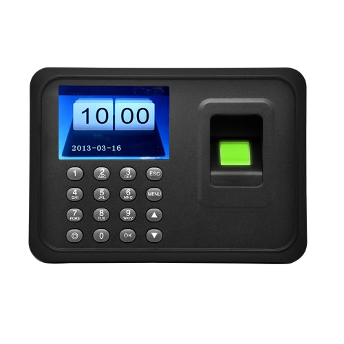 2.4" TFT LCD Display USB Biometric Fingerprint Attendance Machine DC 5V/1A Time Clock Recorder Employee Checking-in Reader A6 US Plug