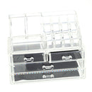 2 in 1 Acrylic Jewelry and Cosmetic Storage Display Boxes Organizer Two Pieces Set