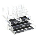 2 in 1 Acrylic Jewelry and Cosmetic Storage Display Boxes Organizer Two Pieces Set