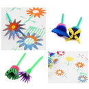 4pcs Creative Flower Stamp Sponge Brush Set Art Supplies for Kids DIY Painting Tool