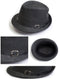 Fashion Women Men Hat Fedora Trilby Cap Straw Beach Sunhat with Belt Unisex Black