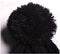 Autumn Winter Fashion Women Vintage Beanie Bobble Decoration Net Veil Crochet Knitted Hat Black