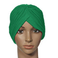 Fashion Women Wrap Hat Candy Color Stretchy Turban Head Band Sleep Beanie Pleated Indian Cap