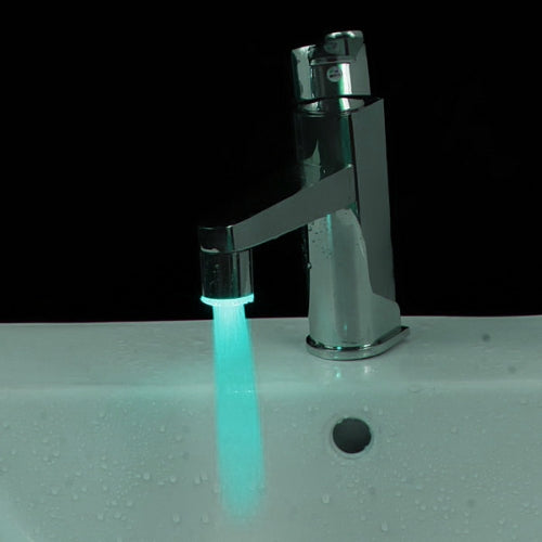 Mini Pure Copper Glow LED Light Water Stream Faucet Tap 7 Color