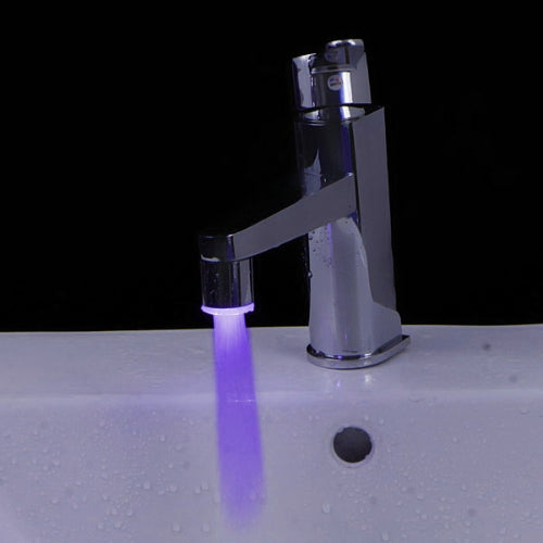 Mini Pure Copper Glow LED Light Water Stream Faucet Tap 7 Color