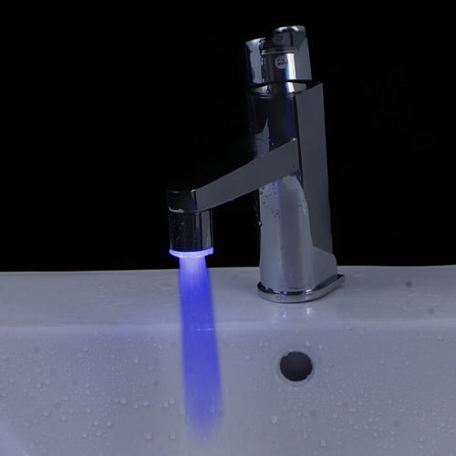 Mini Pure Copper Glow LED Light Water Stream Faucet Tap 7 Color