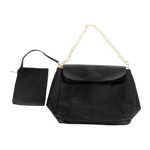 New Korean Retro Vintage Woman Lady Chain Shoulder Messenger Handbag Satchel Black