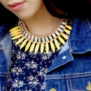 Fashion Crystal Pendant Chain Choker Chunky Bib Necklace for Women Girls