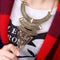 Vintage Retro Triangle Alloy Pendants Full Metal Design Punk Style Necklace Golden Arc Choker for Woman