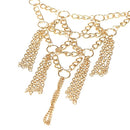 Vintage Golden Metal Multilayers Bohemia Tassel Bracelet Slave Hand Chain Dance Jewelry for Woman