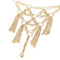 Vintage Golden Metal Multilayers Bohemia Tassel Bracelet Slave Hand Chain Dance Jewelry for Woman