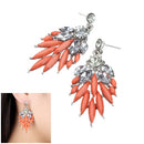 1 Pair Fashion Elegant Lady Attractive Resin Rhinestone Earrings Ear Stud Jewelry Accessory