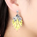 1 Pair Fashion Elegant Lady Attractive Resin Rhinestone Earrings Ear Stud Jewelry Accessory