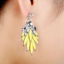 1 Pair Fashion Elegant Lady Attractive Resin Rhinestone Earrings Ear Stud Jewelry Accessory