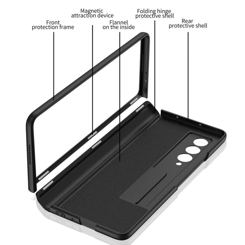 XJK042405S-حافظة هاتف محمول Samsung Fold 3-5، شفط مغناطيسي، رفيعة للغاية، شاملة، حامل، متجمد، صلب، مخصص، مضاد للسقوط