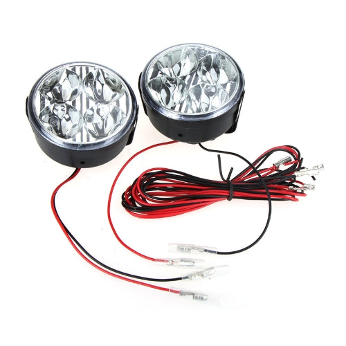 Round LED Daytime Running Light 4 LED White