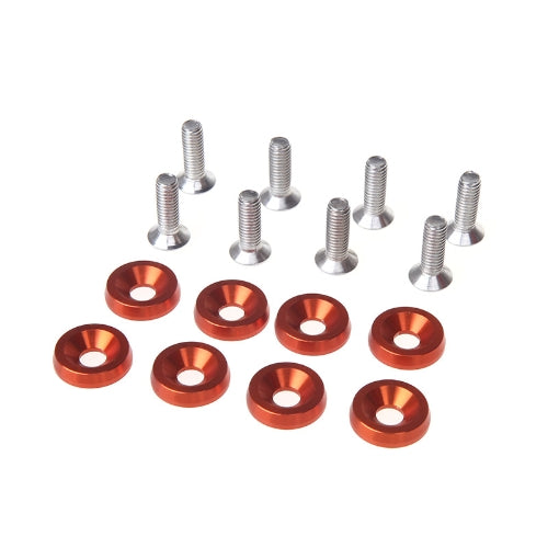 8pcs Bumper Washer & Bolts Kit Set Aluminum Alloy Orange