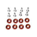 8pcs Bumper Washer & Bolts Kit Set Aluminum Alloy Orange