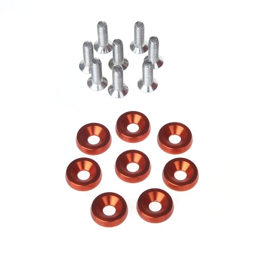 8pcs Bumper Washer & Bolts Kit Set Aluminum Alloy Orange